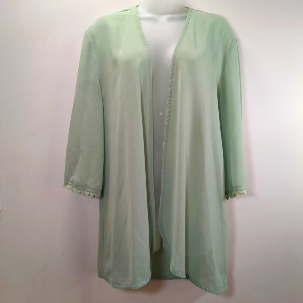 Umgee USA Sage Green sheer lightweight cardigan, size S